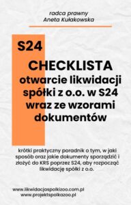 Checklista S24 otwarcie likwidacji