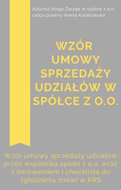 Wzór umowy sprzedaży udziałów w spółce z o.o.